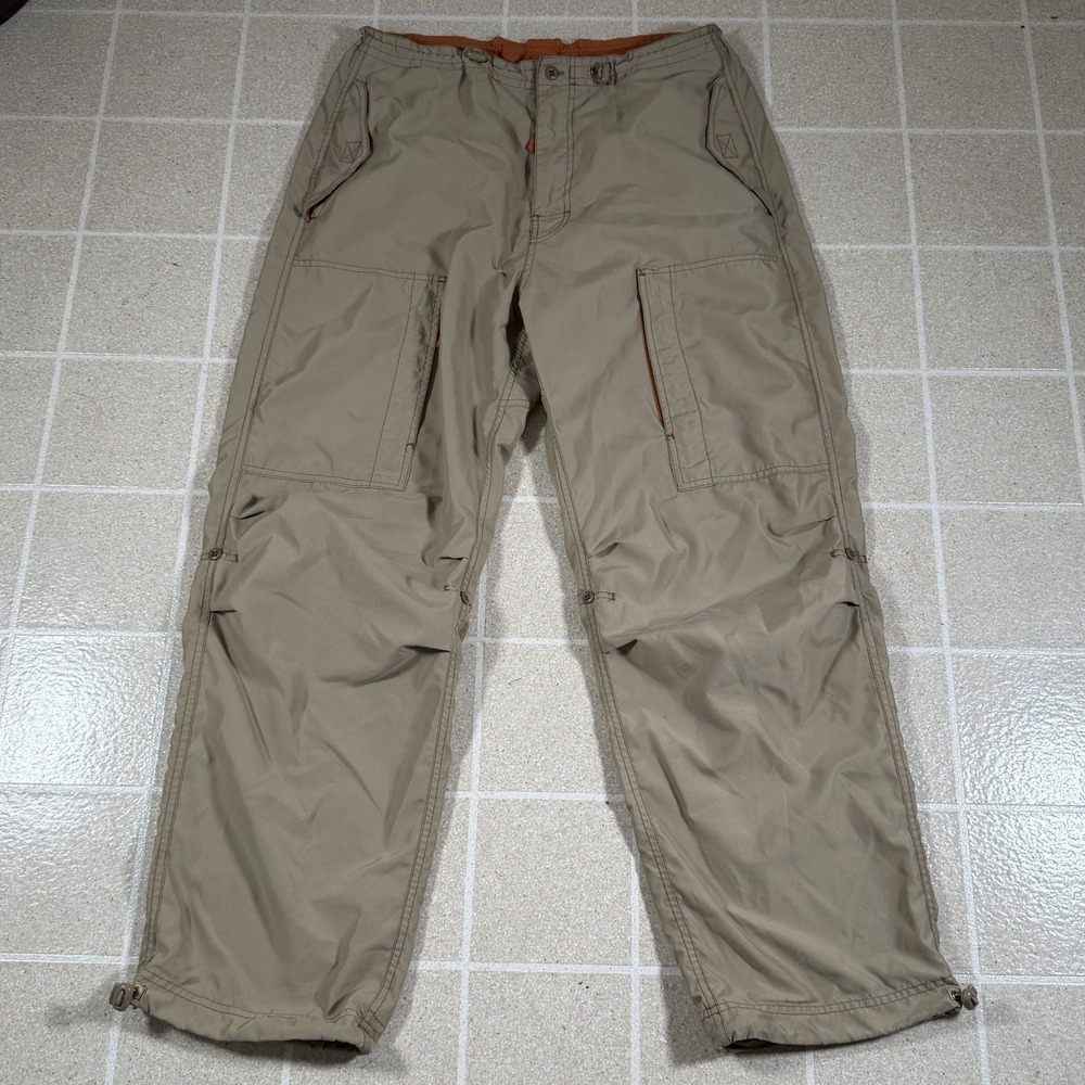 Gap Cargo Pants Mens Large Beige Tan Paratrooper Vintage Y2K Parachute Baggy